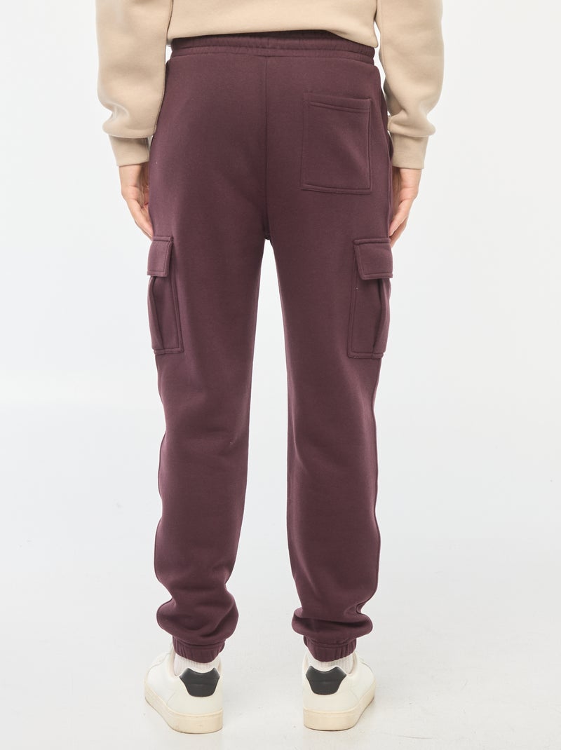 Jogging multi-poches en molleton Violet - Kiabi