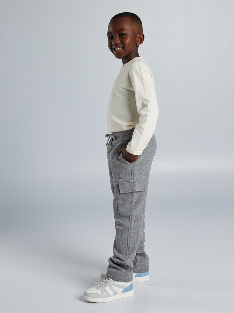 Jogging multipoche - Coupe + confortable Gris - Kiabi