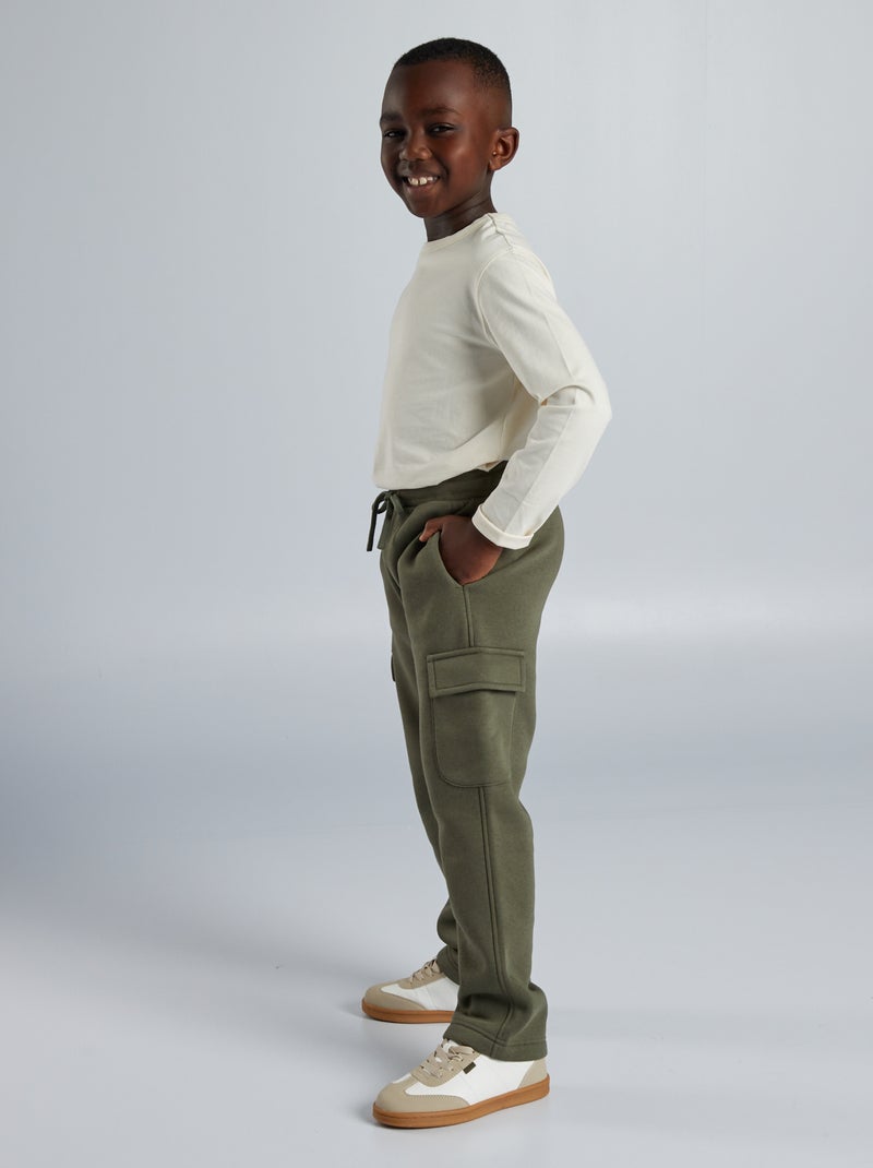 Jogging multipoche - Coupe + confortable Vert - Kiabi