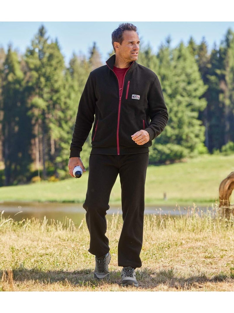 Jogging Polaire Outdoor  - ATLAS FOR MEN Noir - Kiabi