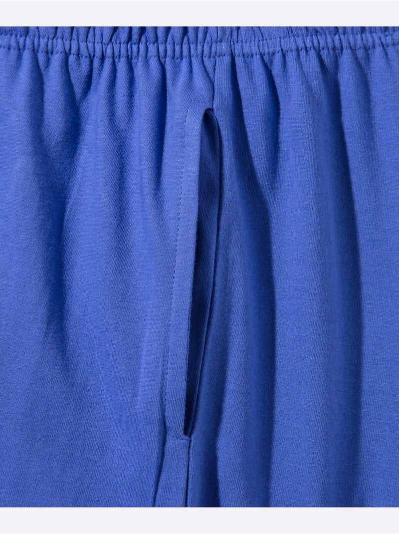 Jogging pour femme à ceinture élastique avec poches cousues - taille standard - moda vilona Bleu roi - Kiabi