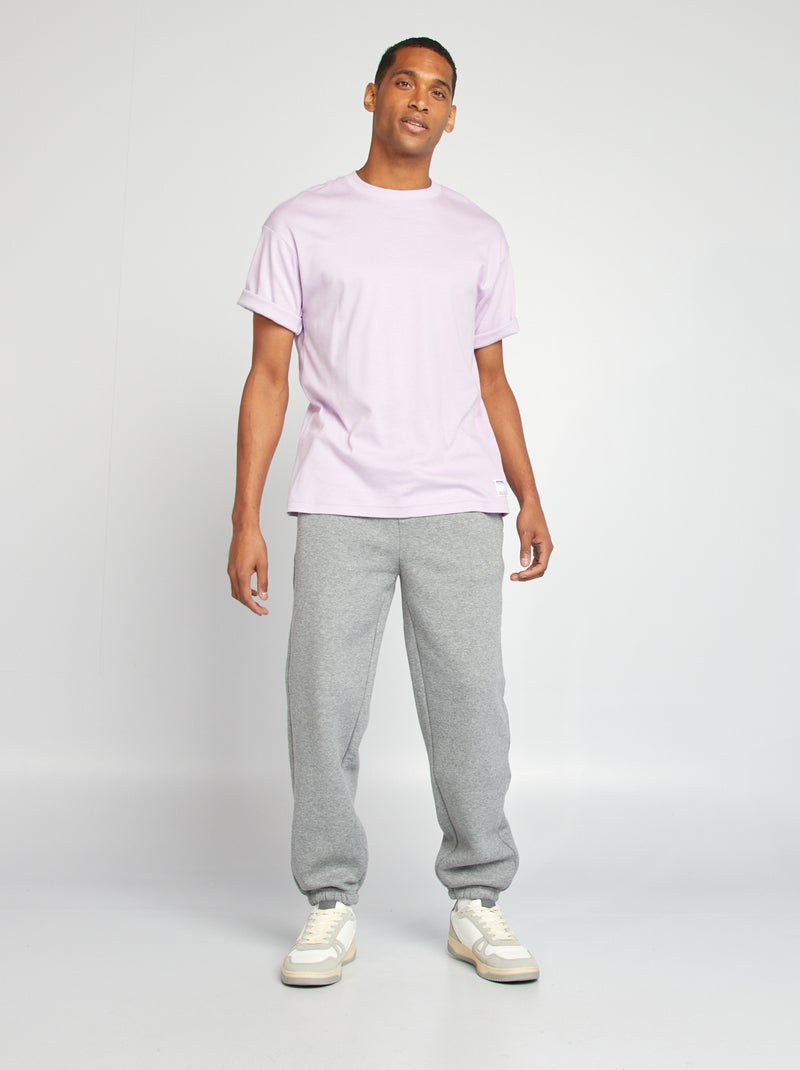 Jogging regular uni Gris chiné - Kiabi