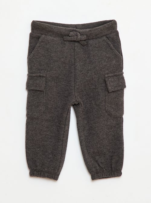 Jogging rib en coton uni - Kiabi