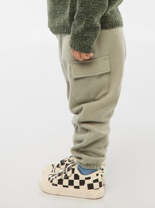 Jogging rib en coton uni - Kiabi