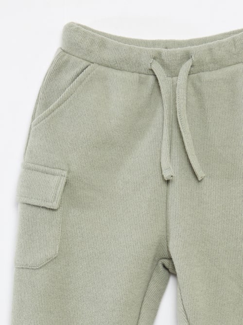 Jogging rib en coton uni - Kiabi