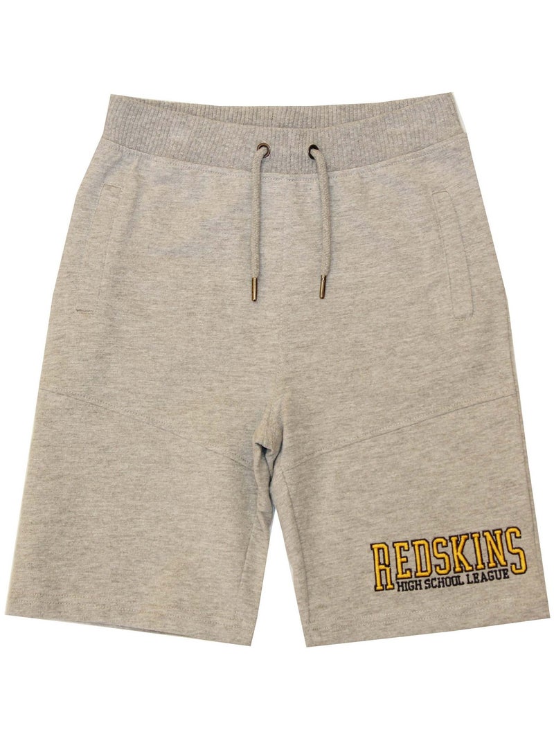 Jogging Short Enfant Gris Chiné Redskins Gris - Kiabi