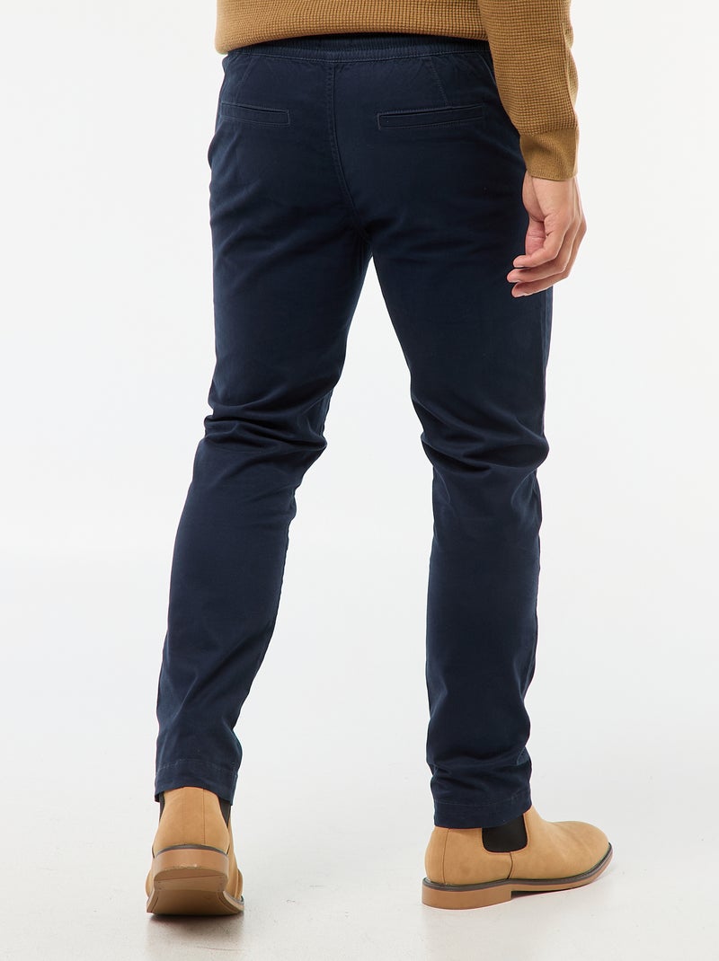 Jogging slim uni Bleu - Kiabi