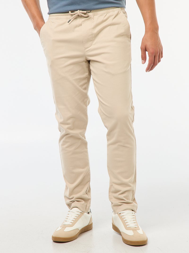 Jogging slim uni Gris - Kiabi