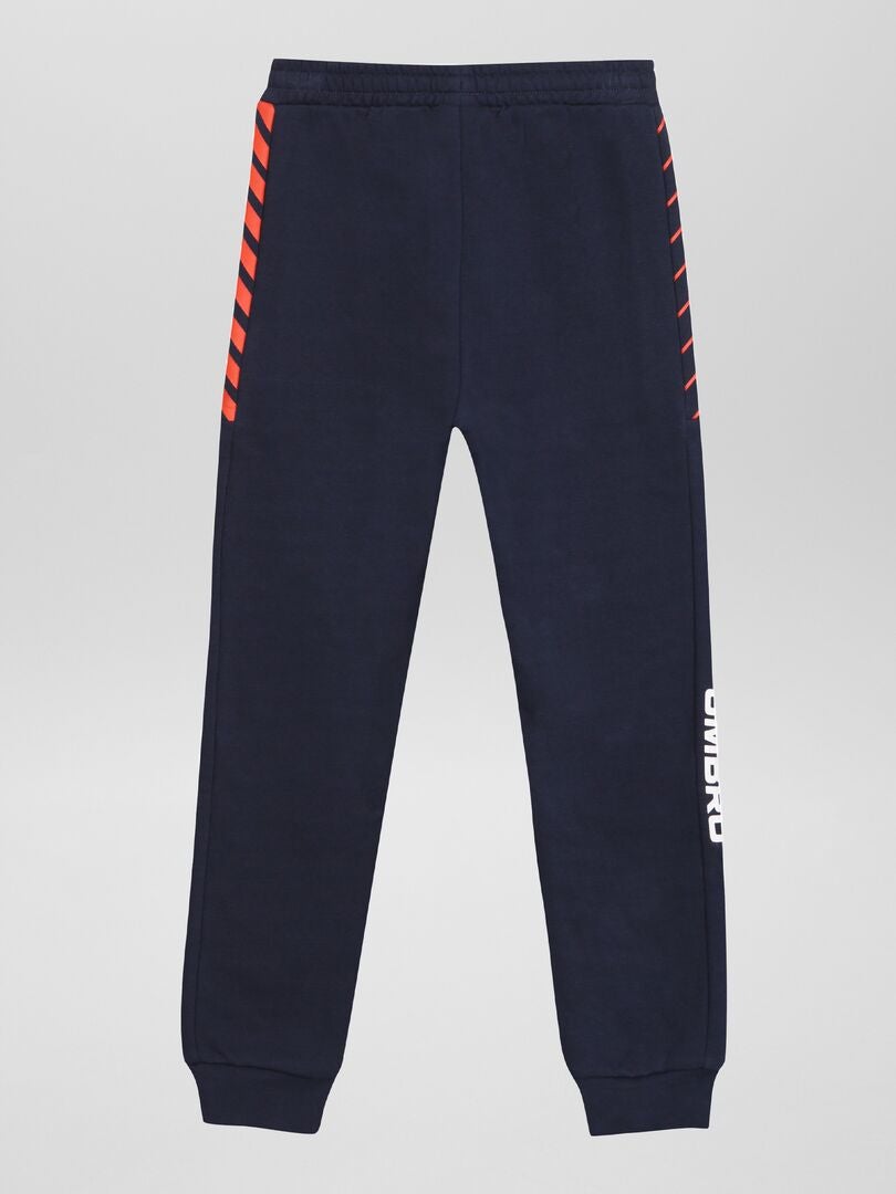 Pantalon Jogging Garçon Vertbaudet - Molleton Marine Chiné 80% Coton, Taille 2 Ans, Ceinture élastiquée