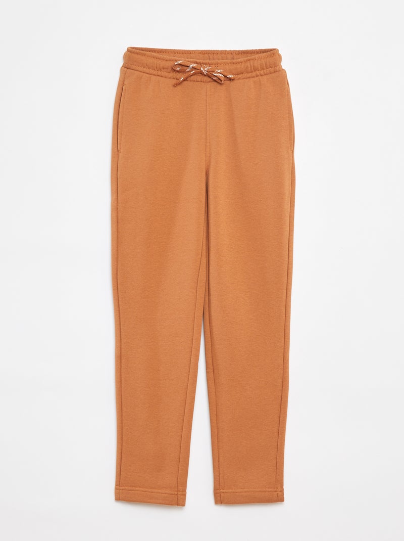 Jogging uni - Coupe + ajustée Marron - Kiabi