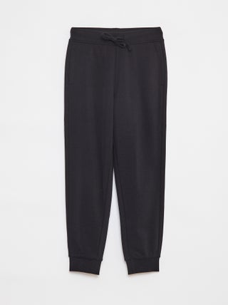 Jogging uni avec taille élastiquée