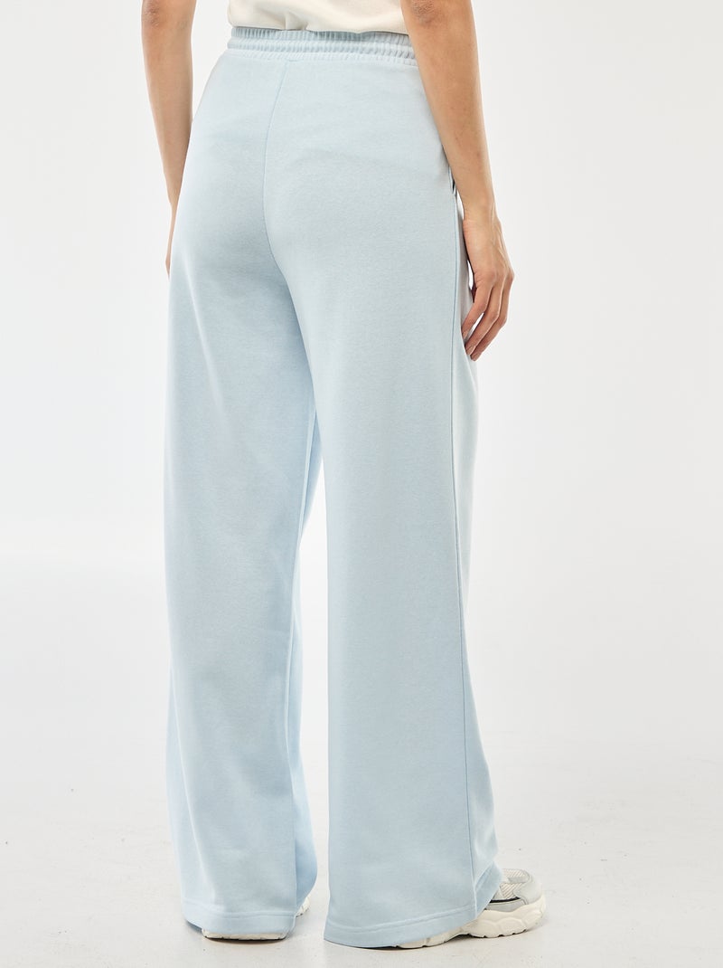 Jogging uni en coton Bleu - Kiabi