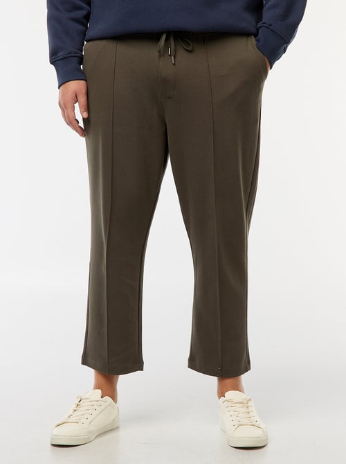 Jogging uni en maille piquée - Kiabi