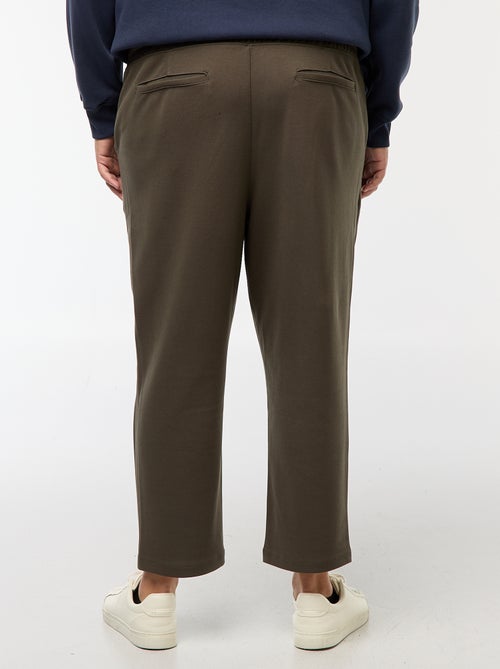 Jogging uni en maille piquée - Kiabi