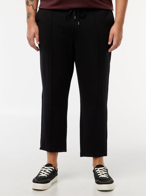 Jogging uni en maille piquée - Kiabi