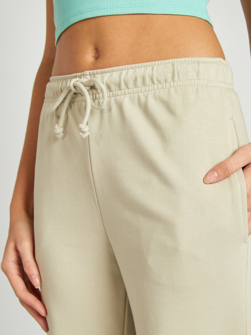 Jogging uni en molleton fin VERT - Kiabi