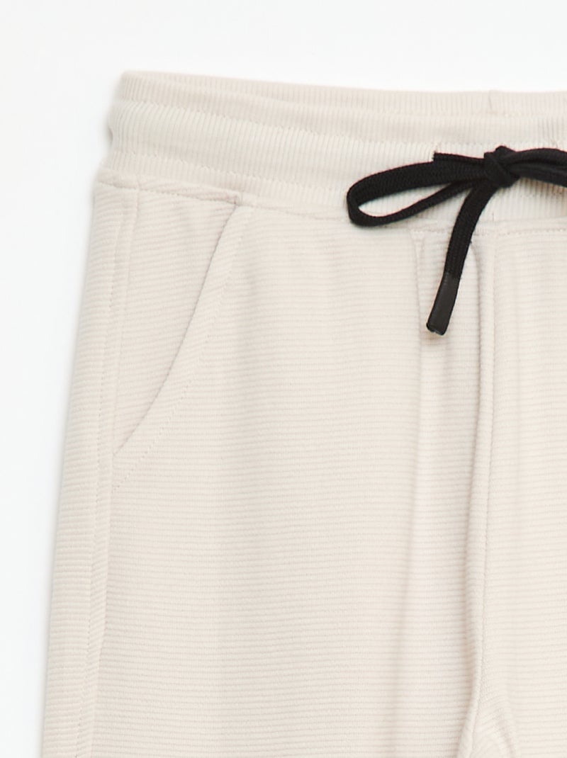 Jogging uni en molleton léger Blanc - Kiabi