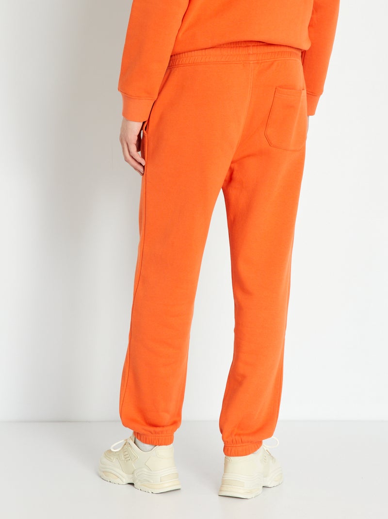 Jogging uni en molleton Orange - Kiabi