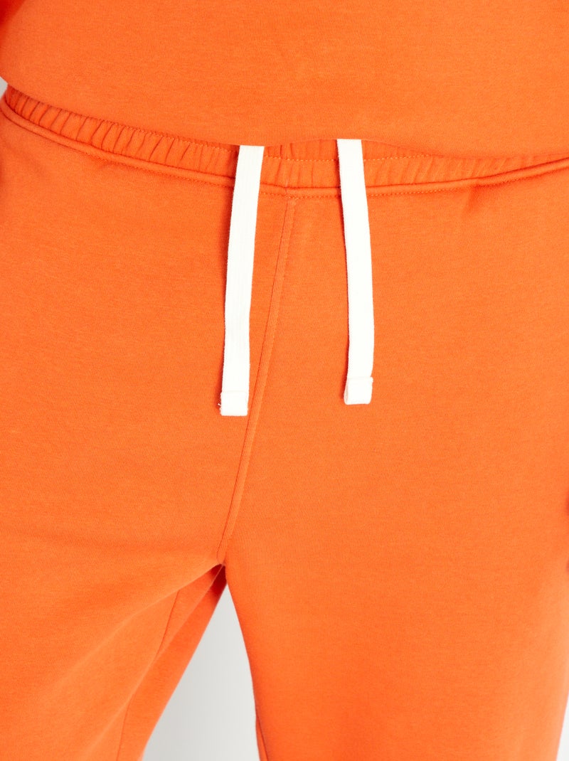 Jogging uni en molleton Orange - Kiabi