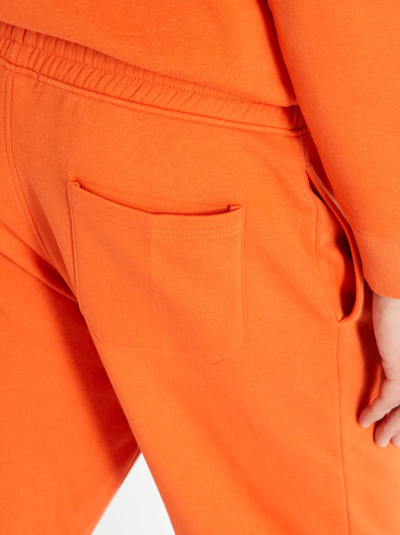 Jogging uni en molleton Orange - Kiabi