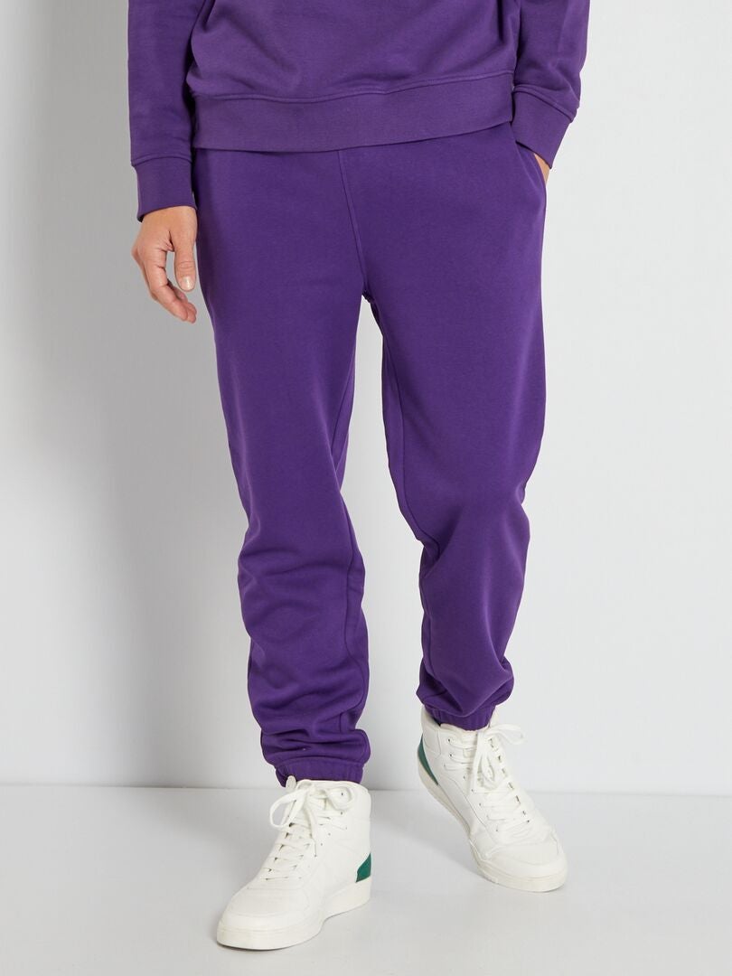 ASOS DESIGN - Pantalon de jogging en velours oversize avec inscription en  strass - Violet