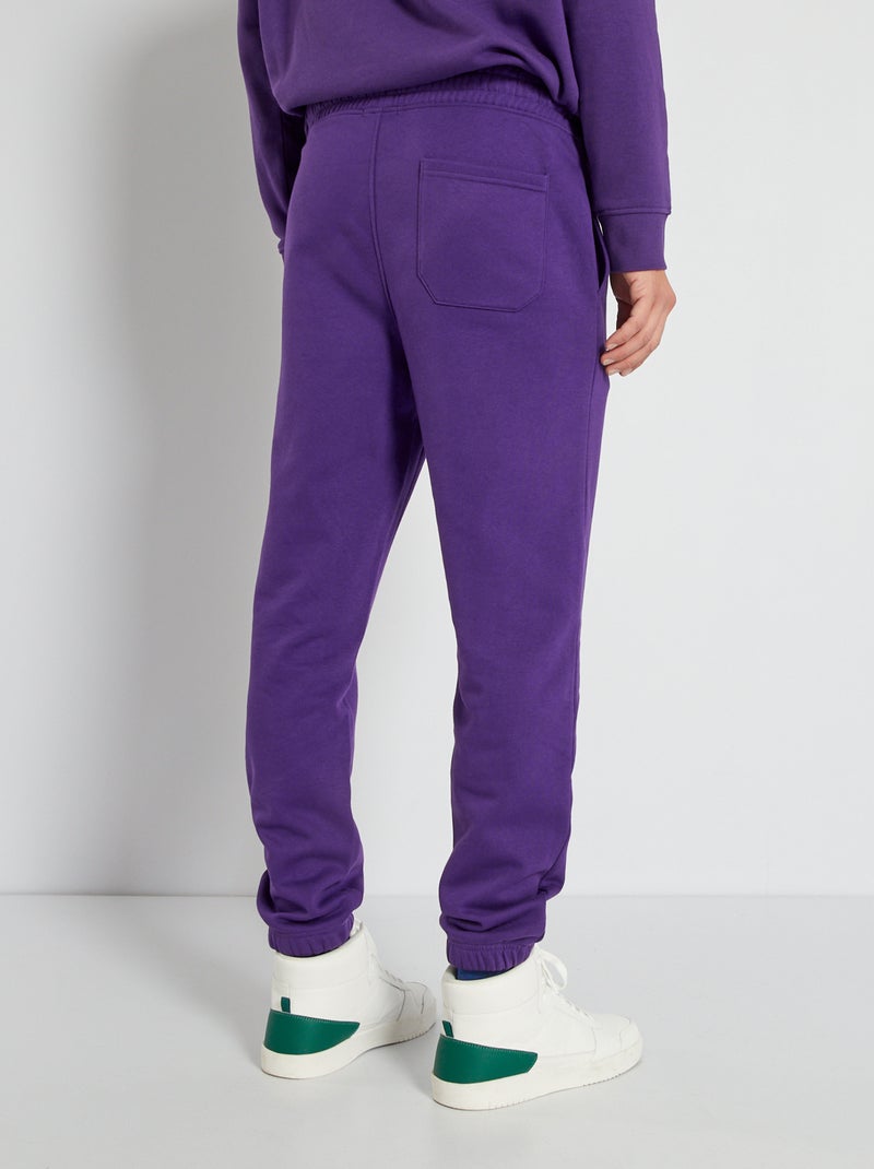 Jogging uni en molleton Violet - Kiabi