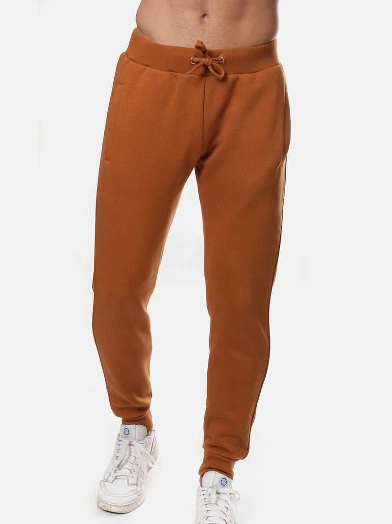 Jogging uni molleton Beige - Kiabi