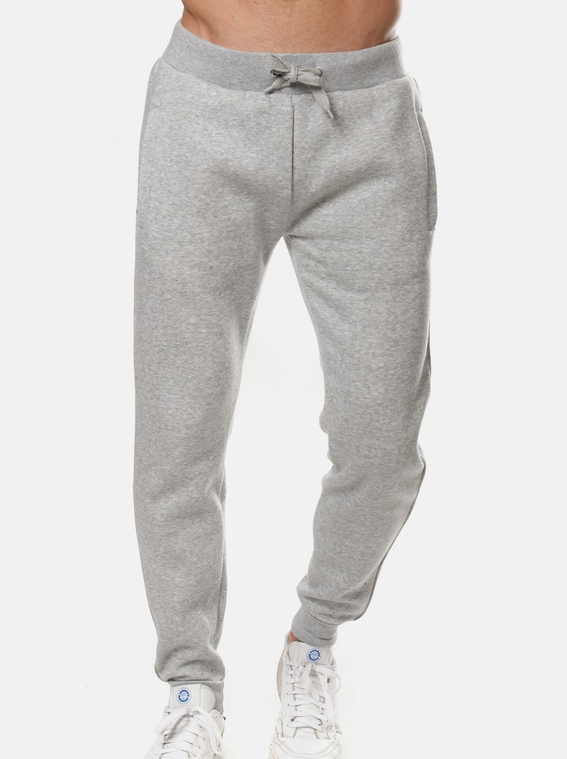 Jogging uni molleton Gris - Kiabi