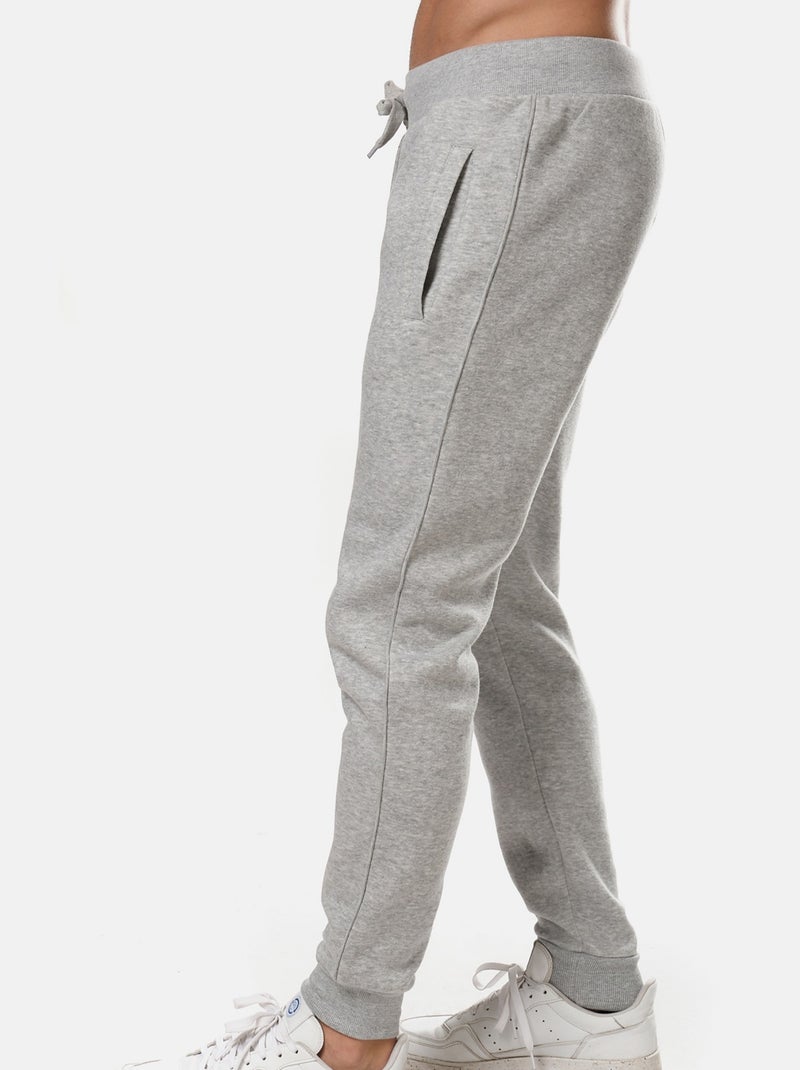 Jogging uni molleton Gris - Kiabi