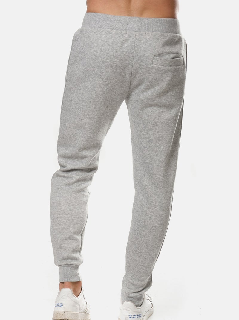 Jogging uni molleton Gris - Kiabi