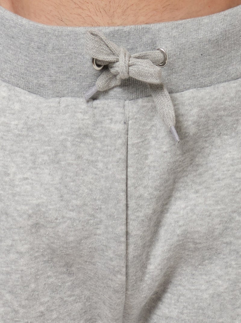 Jogging uni molleton Gris - Kiabi