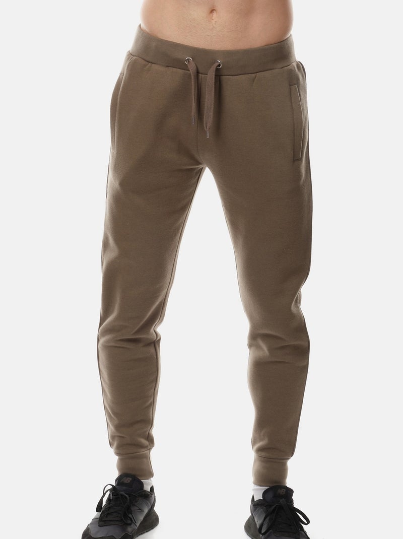 Jogging uni molleton Kaki - Kiabi