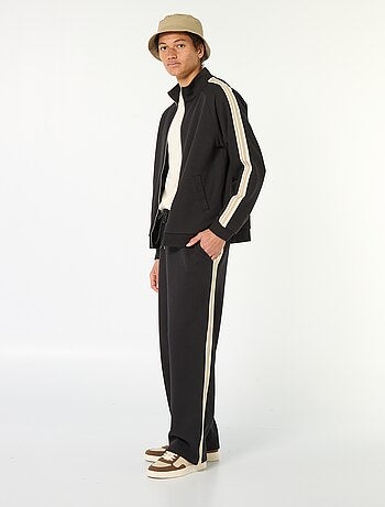 Jogging wide leg avec bande fantaisie