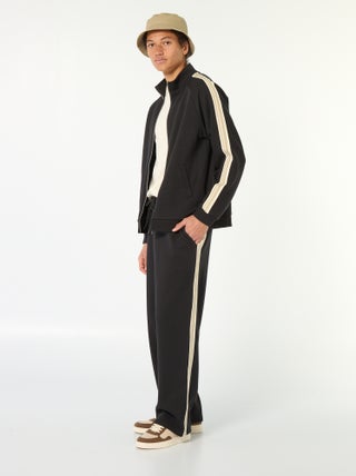 Jogging wide leg avec bande fantaisie