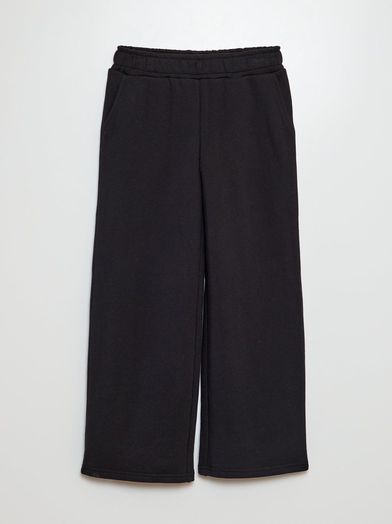 Jogging wide leg noir - Kiabi