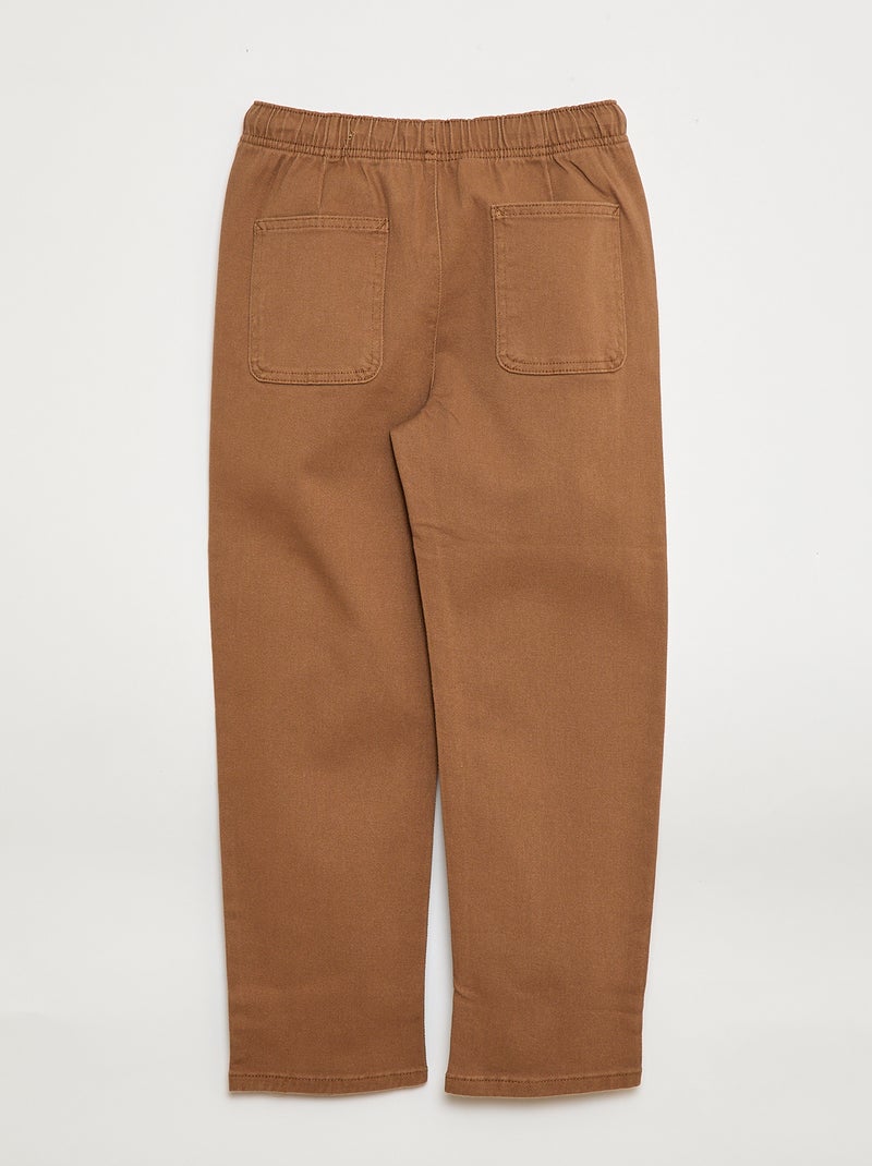 Jogpant avec cordons de serrage Beige - Kiabi