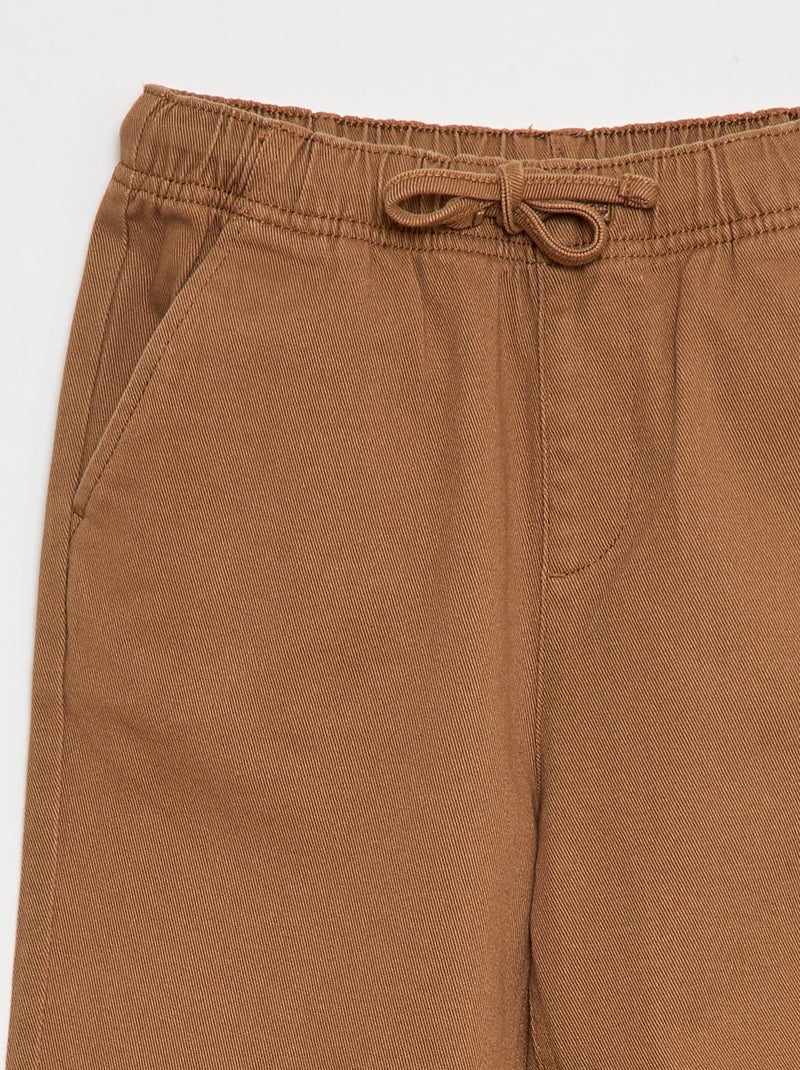 Jogpant avec cordons de serrage Beige - Kiabi