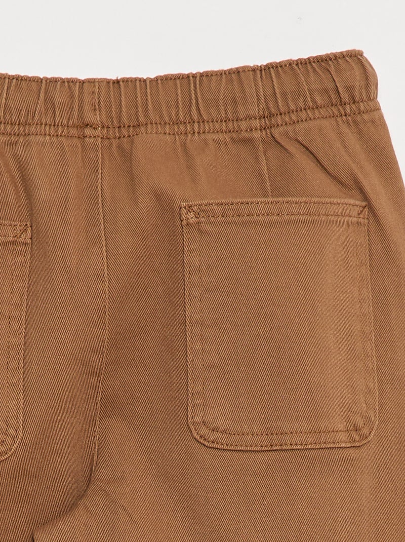 Jogpant avec cordons de serrage Beige - Kiabi