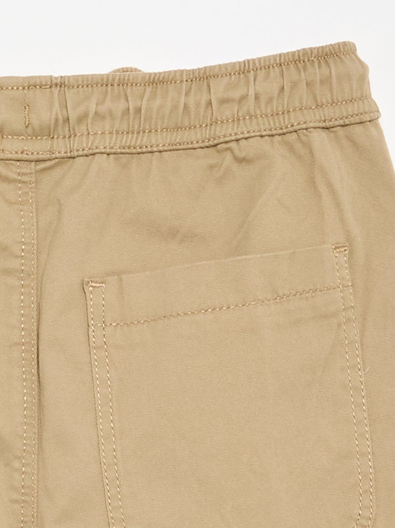 Jogpant avec cordons de serrage Beige - Kiabi