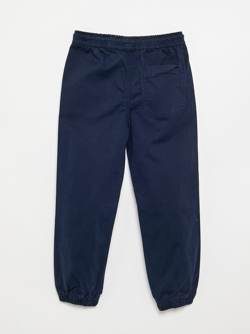 Jogpant avec cordons de serrage Bleu - Kiabi