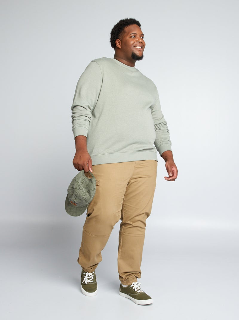 Jogpant avec poches à rabat Beige - Kiabi