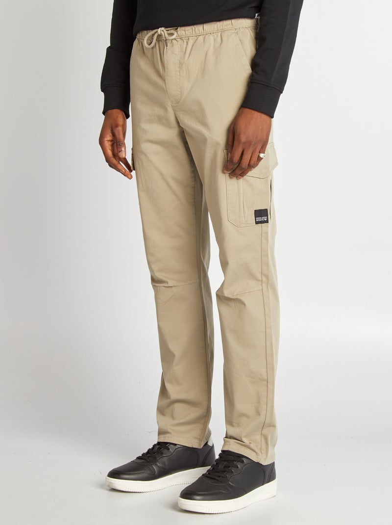 Jogpant avec poches à rabat Vert - Kiabi