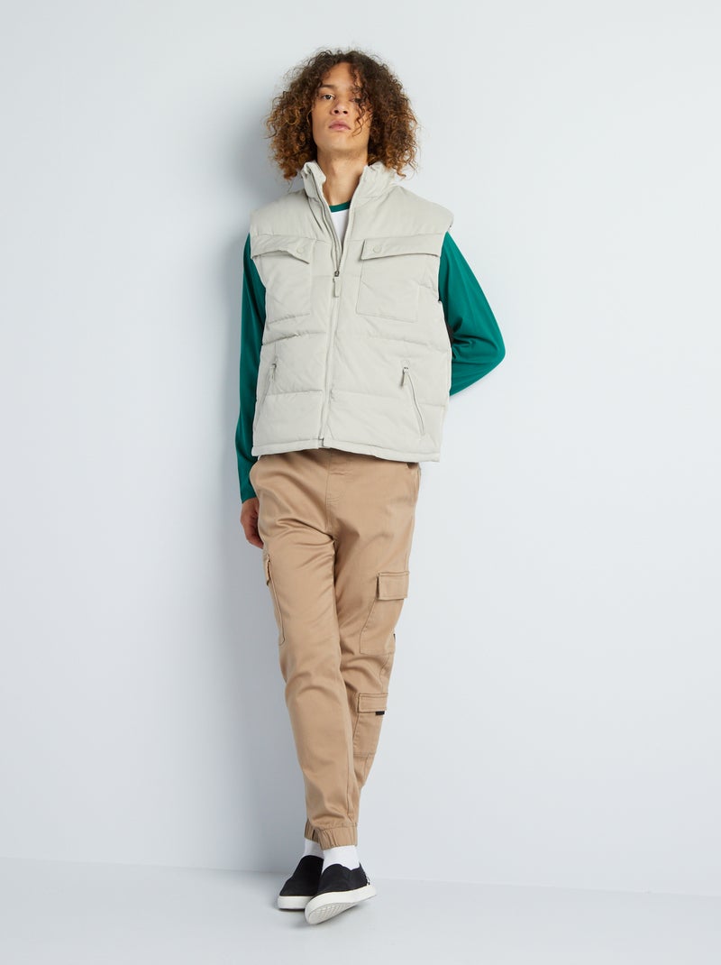 Jogpant avec poches à rabats Beige clair - Kiabi