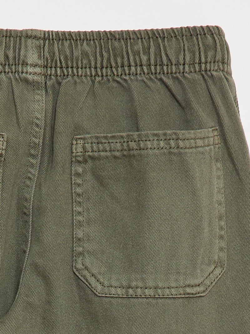 Jogpant avec taille élastiquée avec liens de serrage Vert - Kiabi