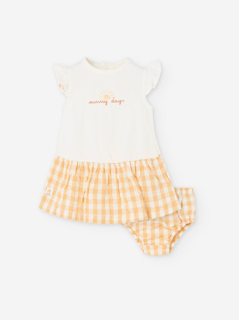 Jogpant en Coton Bébé Blanc Ecru - Kiabi