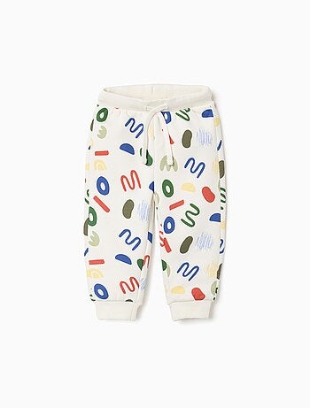 Jogpant en coton peigné à motif coloré
