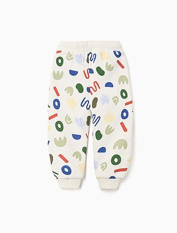 Jogpant en coton peigné à motif coloré
