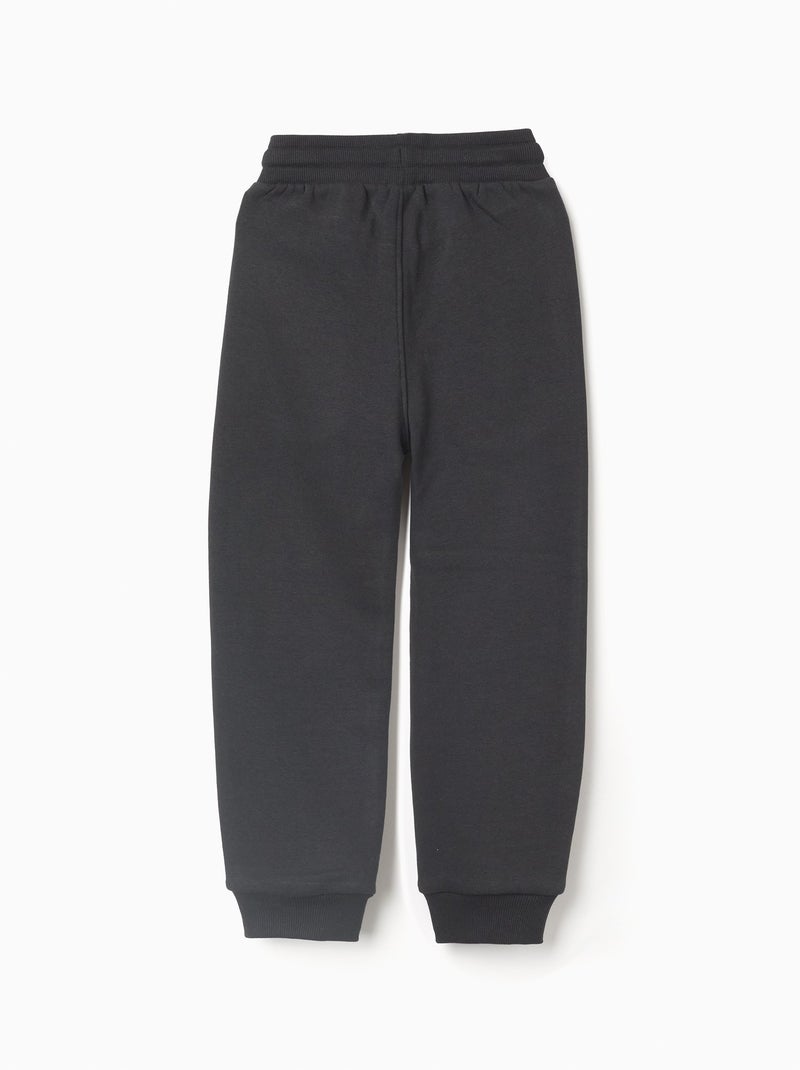 Jogpant en coton peigné qui brille dans le noir Noir - Kiabi