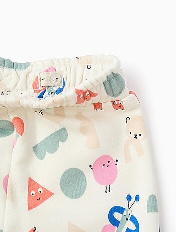 Jogpant en coton polyester peigné avec Motif