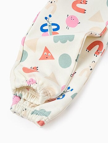 Jogpant en coton polyester peigné avec Motif